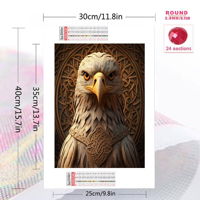 Vintage eagle Pattern 3pcs 100% Round Full Drill 5D DIY Diamond Painting Embroidery Cross Stitch Rhinestone Décor