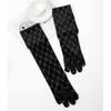 Women Rhinestone Velet Long Gloves Sparkly Glitter Fashion Opera Gloves For Party Costumes Accessories