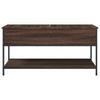 Coffee Table Brown Oak Look 100 X 50 X 50 Cm Engineered Wood Metal