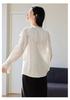 Spring "Bohemian" series gentle fairy style top sweet lace doll collar tied shirt