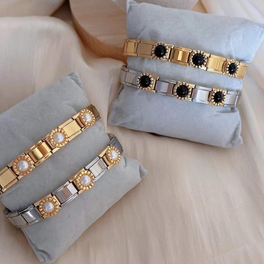 24 Creative Stretch Strap Bracelet Sunflower Gold Silver Stainless Steel Bracelet Strap