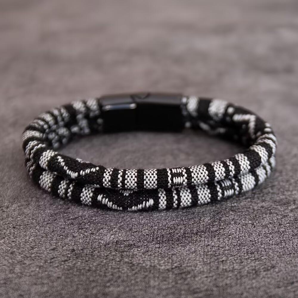 Noter Grade A Ethnic Fabric String Bracelet For Men Double Layer Various Colors Available Sports Sweat Absorbent Braslet Bangle Hombre