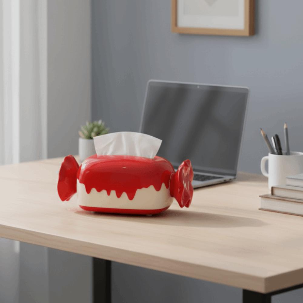 Tabletop Decor Cartoon Candy Tissue Box Decorative Large Capacity Paper Container Plastic Exquisite Napkin Holder Home Decor