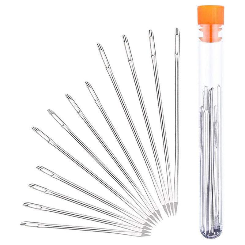 

9 PCS Large Eye Blunt Sewing Needles Cross Stitch Knitting Needle Handmade Leather Embroidery Thread Needle Sewing Accessories