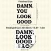 1pc Mirror Decal, Self-Affirmation Slogan Mural In 'You Look Good', Self-Adhesive Decorative Wall Art Sticker , Background Wall Decor, Home Decoration