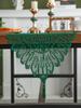 Green Christmas Lace Tablerunner Tassel Table Flag