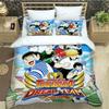 Captain Tsubasa Cartoon Bedding Set Print Single Comforter Quilt Bed Cover Duvet Cover Pillow Case 3 Pieces Sets Kids Adult Size
