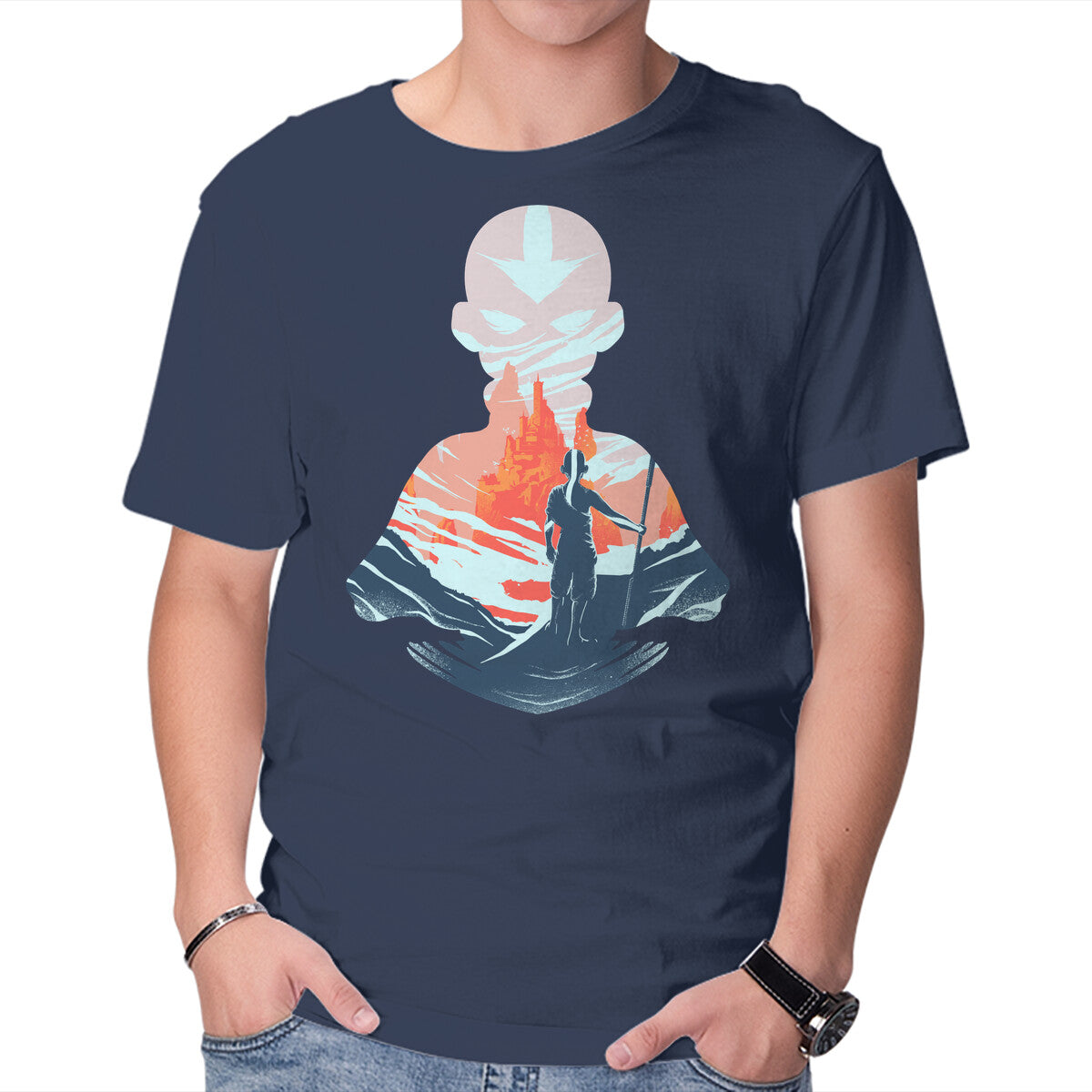 Unisex Crew Neck T-Shirt Air Journey Graphic Short Sleeve Casual Tee XS