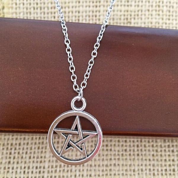 Vintage Evil Pentagram Necklace, Jewelry