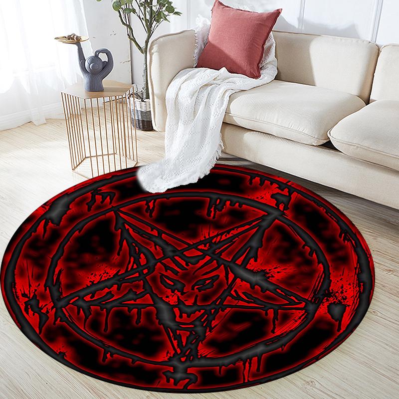 Cartoon Print Round Area Rug,Carpet Rug for Living Room Bedroom Sofa Playroom Decor,Non-slip Floor Mat