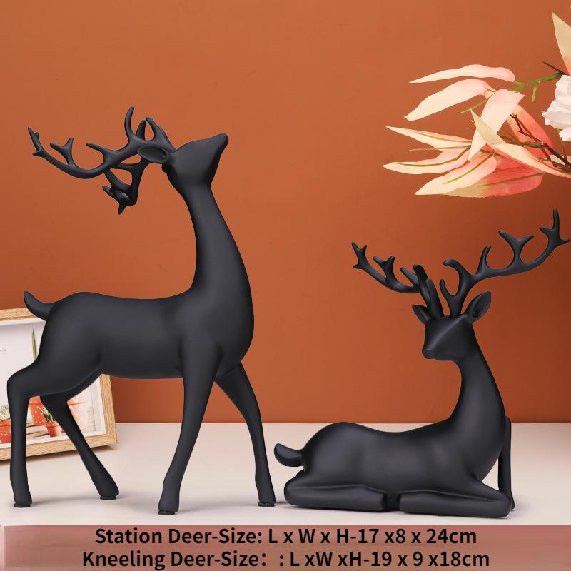 Decoratiuni de Crăciun Ornament modern, minimalist, de cerb, camera de zi, TV, dulap de vinuri, pentru casă, meșteșuguri creative din rășină