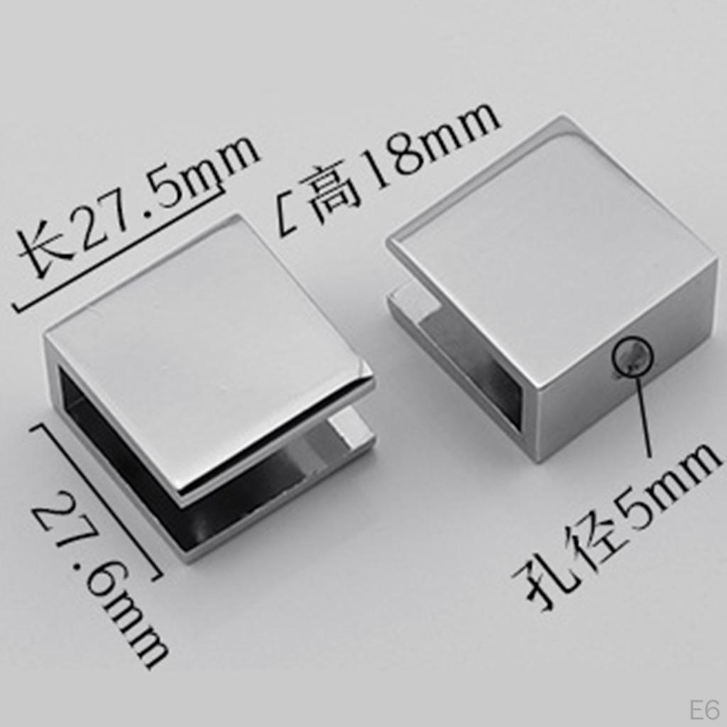2 Pack Adjustable Glass Support Clamp Zinc Alloy Heavy-duty Bracket