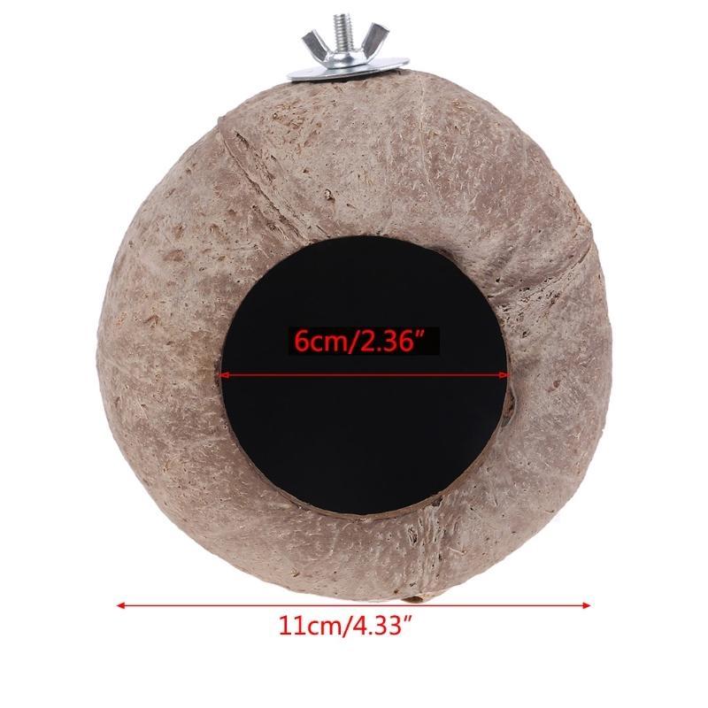  Natural Coconut for Shell Bird House for Parakeet Finch Sparrow Breeding Anti-Bi