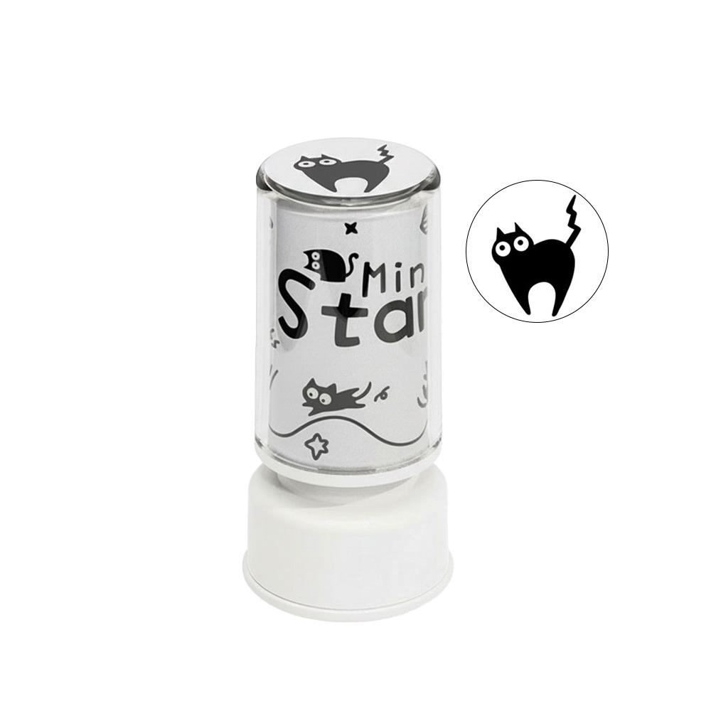 

8 Patterns Black Cat Stamp Cartoon Black Color Cartoon Stamp Durable Easy To Use Self-Inking Stamp Scrapbooks And Handicrafts