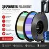Object Printing Material Three-Color Gradient Silk PLA Filament, 1.75mm 1Kg Spool, Shiny Multicolor 3D Supply Printer Filament for DIY Figurines