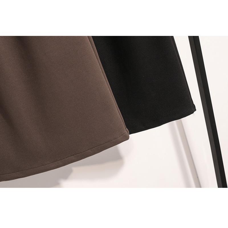 DIMANAF 2024 Neue Herbst Winter Plus Größe Lange Frauen Röcke Elastische Taille A-linie Übergröße Dame Elegante Hohe Taille Röcke
