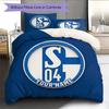 Personalizowany zestaw pościeli z wzorem Schalke 04 Kołdra Dekoracja domu Prezent (1 * poszwa na kołdrę + 2 * poszewki na poduszki bez rdzenia).xwn