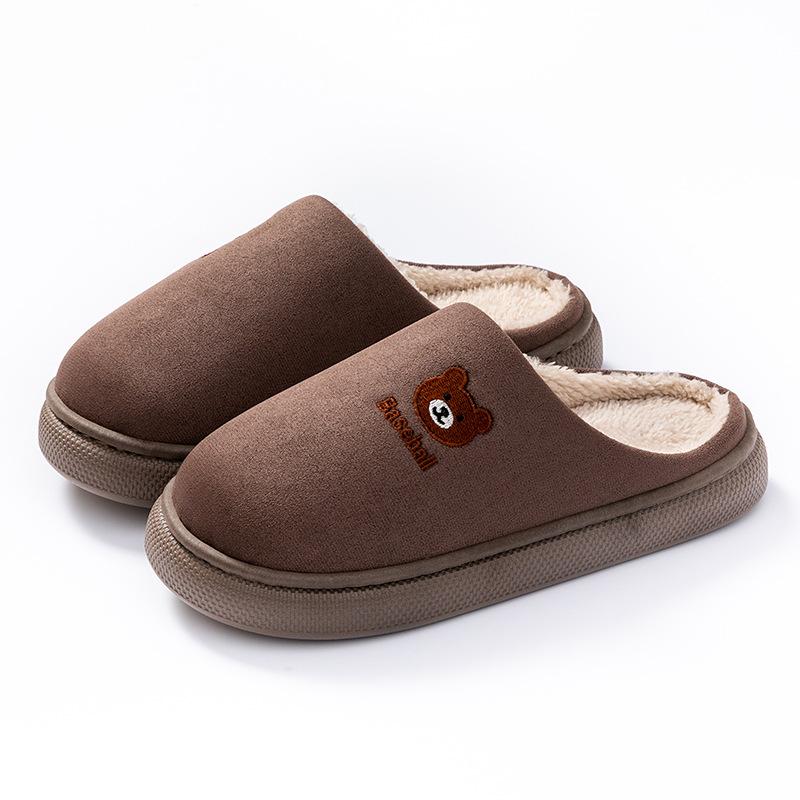 New Cotton Slippers Autumn and Winter Warm Shoes Indoor Home Couple Non-slip Plush Cotton Shoes