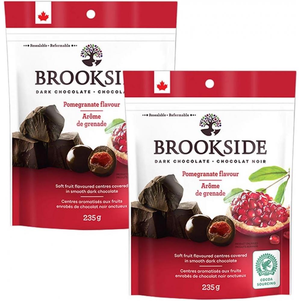 Нет Brookside [Набор из 2 пакетов] Brookside Темный шоколад 235 г x 2 пакета Гранат