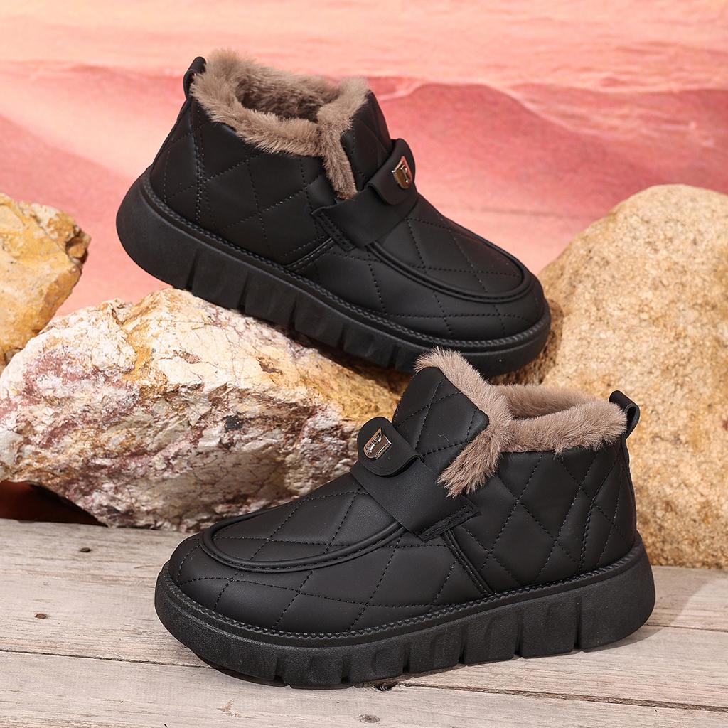 Snow Boots, Winter Oversized Women's Shoes, with Warm Fleece and Thick Soled Women's Cotton Shoes, Comfortable To Wear On One Foot