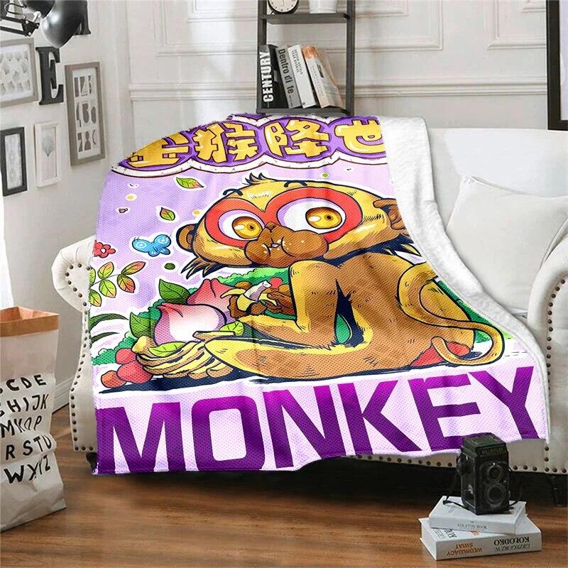 Twelve Chinese Zodiac Signs Pattern Printing Manta Sofa Bed Cover Soft  Blanket Plaid Soft Warm Flannel Throw Blankets Fans Gif