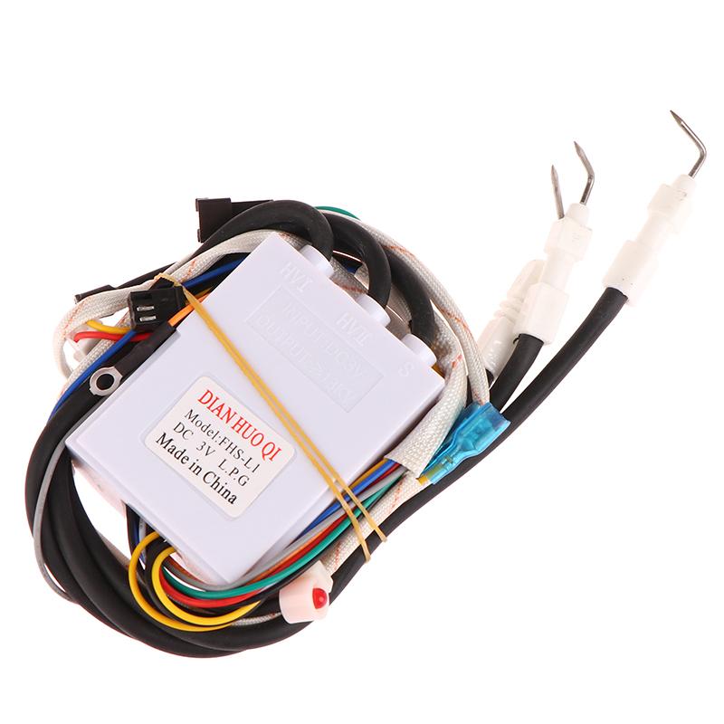 Totalt 14 Ledninger Universal Dc 3V Gasskomfyr Dobbel Tenning Med Temperaturkontroll Og Display Puls Tenner 1 Stk