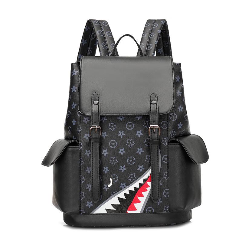 Мужской мягкий кожаный рюкзак для ноутбука