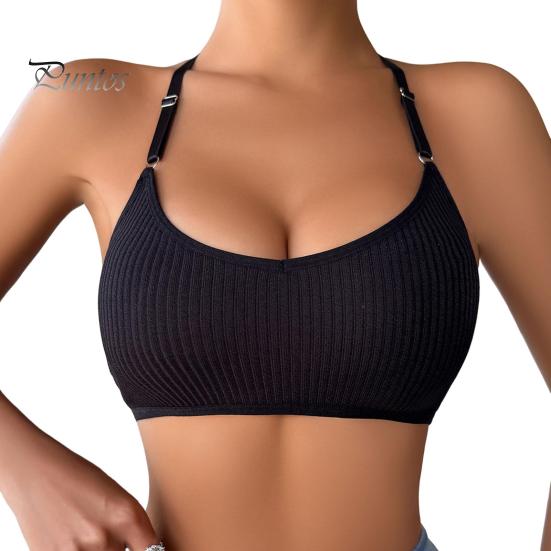 

Женский бюстгальтер-майка, прозрачный, кружевной, пэчворк, халтер, цветочная вышивка, регулируемый, 3/4 чашки, повседневный, спортивный, трикотажный, эластичный, укороченный топ, бюстгальтер для йоги S чёрный