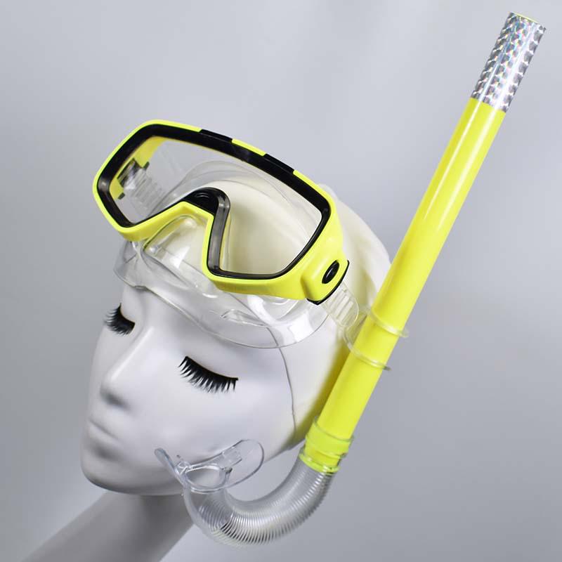 Dykning Snorkelset: Simmask & Glasögon för Vuxna & Barn med Stor Ram
