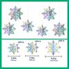 15pcs 3D Large Iridescent Paper Snowflakes Winter Ornament - Snowflakes in 3 Sizes Hanging Ornaments for Winter Wonderland Decorations Frozen