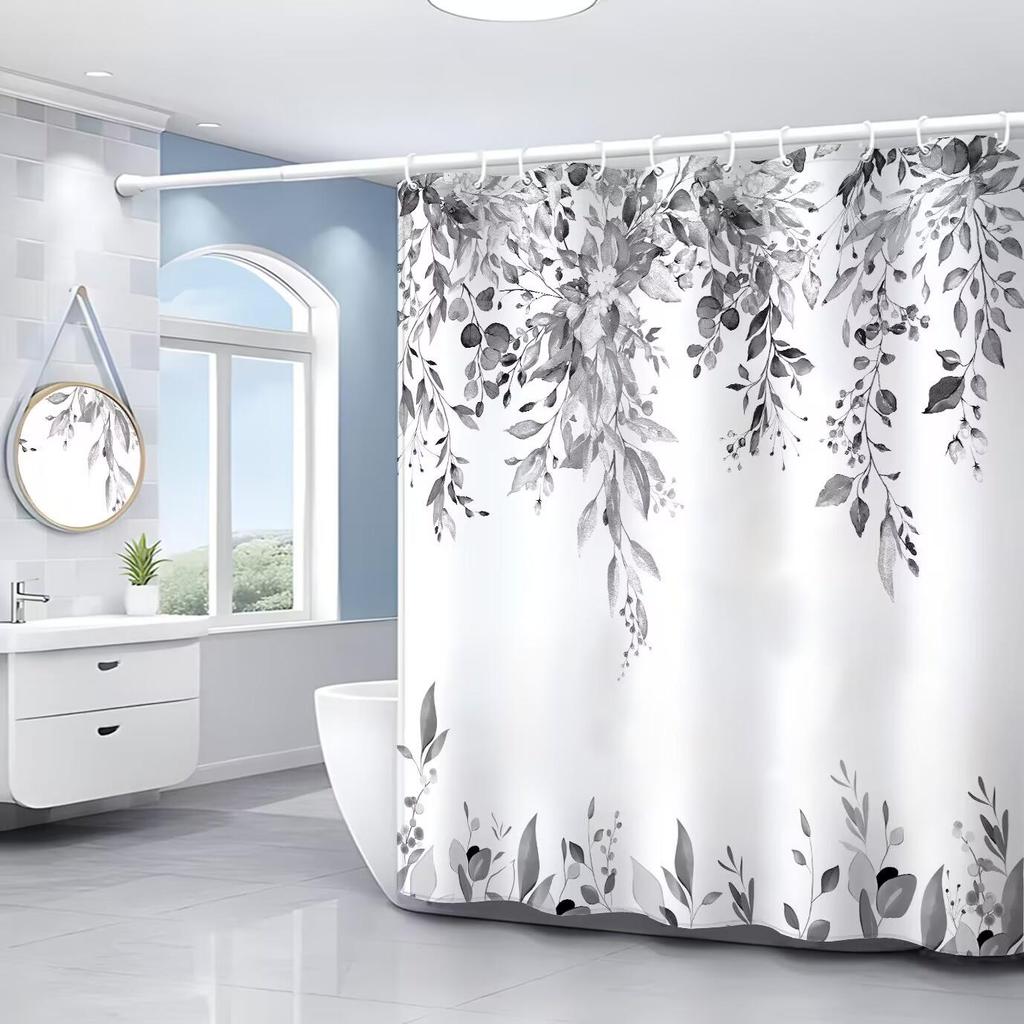 Plant Series Waterproof Bathroom Shower and Privacy Curtain