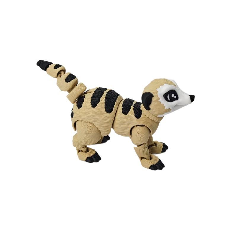 3D-gedrucktes Erdmännchen-Spielzeug Gelenkbeweglich Simulation Wildtier Erdmännchen-Modell Heimdekoration Bürodekoration Kindergeburtstagsgeschenke