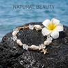 Boho Cowrie Shell Anklet for Women Natural Crystal Stone Beads Gold Color Starfish Charm Foot Chain Summer Beach Jewelry Gift