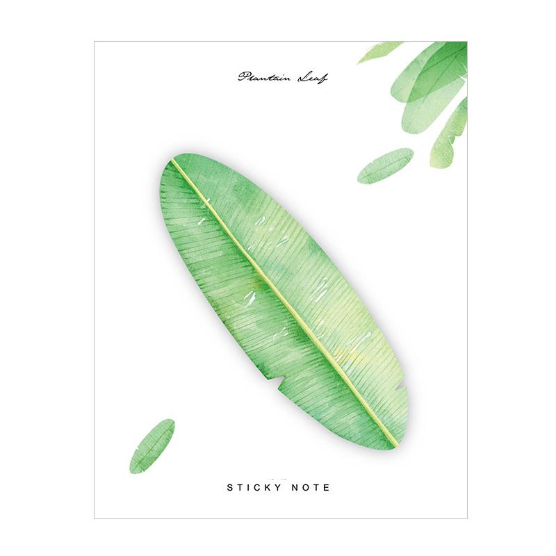 Various Leaves Collection Self-Adhesive N Times Memo Pad Sticky Notes Bookmark Stationery Office School Supplies