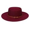 Fedora Hat for Women Men Flat Top Concave Design Autumn Winter Bow Tie Jazz Hat Colorful Unisex Fedora Wide Brim Hat Panama 2022
