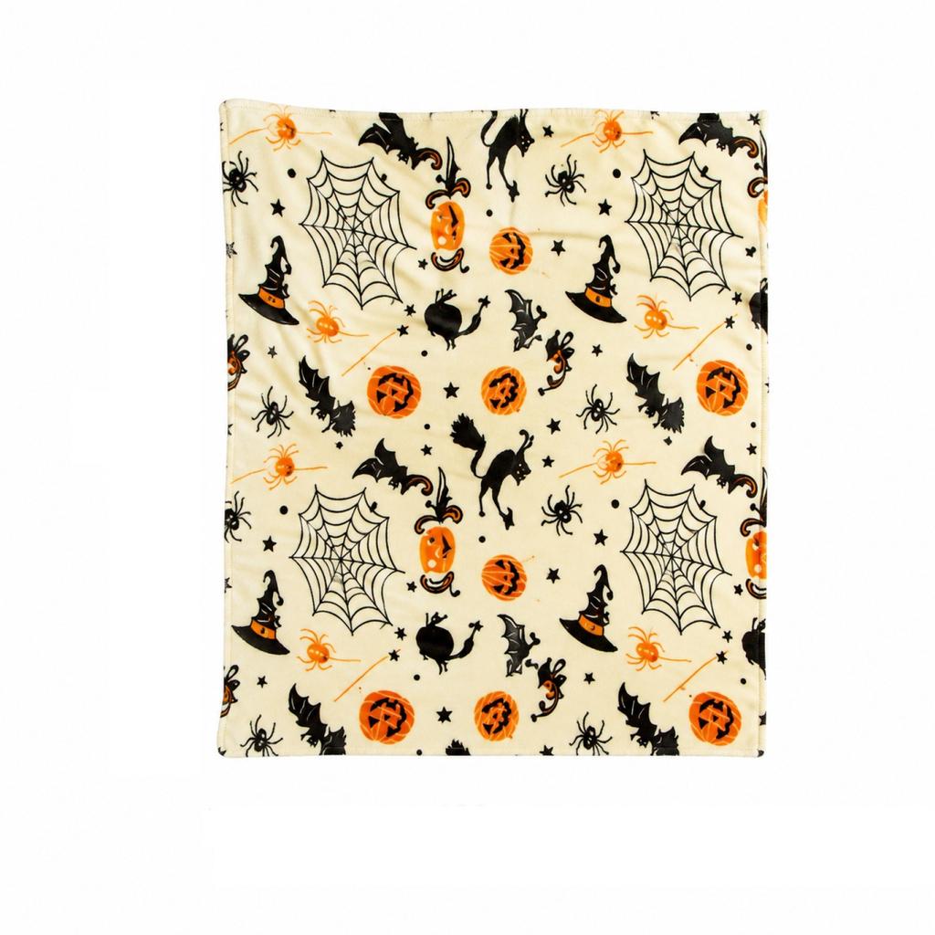 Couverture Halloween Cosy, Couverture Douce pour Canapé Lit, Décoration Intérieure pour Fête d'Automne, Cadeau pour Adultes Enfants