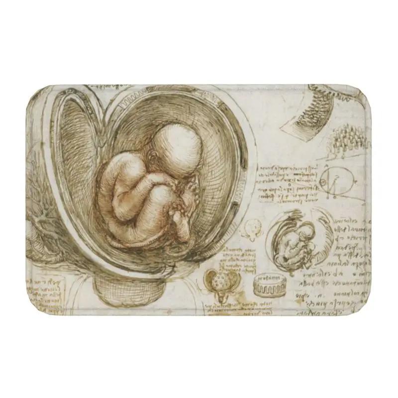 Personalized Classic Mona Lisa By Leonardo Da Vinci Doormat Mat Anti-Slip Painting Art Kitchen Bathroom Bedroom Rug Carpet