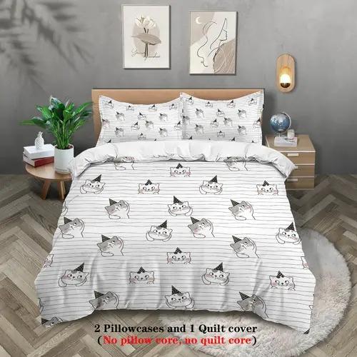 Comforter Cat With Cat Pattern Suitable For Children Boys Girls And Adults Soft Warm Comfortable And Breathable