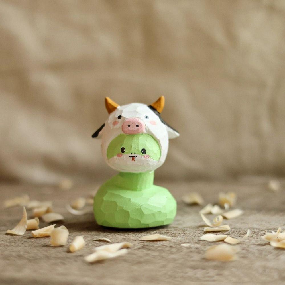 Chinese Style New Year Lucky Snake Figurine Handmade Small Snake Ornament  Living Room Bedroom