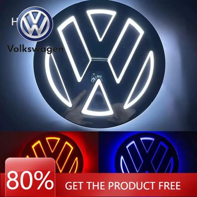For 11cm 5D Logo Light LED Rear Badge  Front Grille Light For VW CC Bora Golf Jetta POLO MAGOTAN Passat Logo Light Tr CWT1