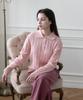 SELITIO Women'S Color Point Cable Collar Knit Pink