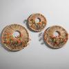 Rattan Woven Round Wall Decor for Living Room Background Wall Macrame Hanging 