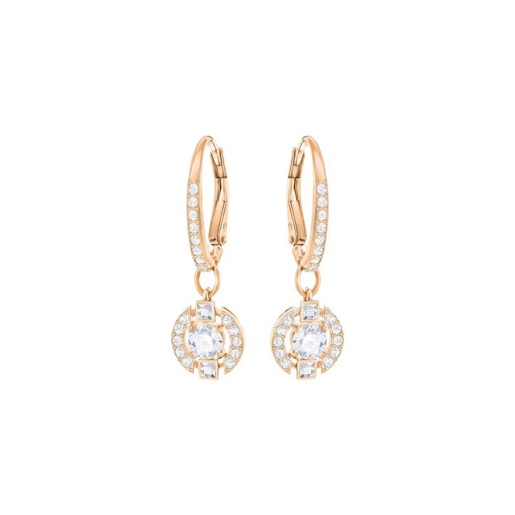 Swarovski Una Beating Heart Rose Gold Earrings Womens