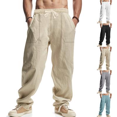 Men's Loose Wide Leg Casual Pants Men's New Linen Trend Hip Hop Sports Pants
