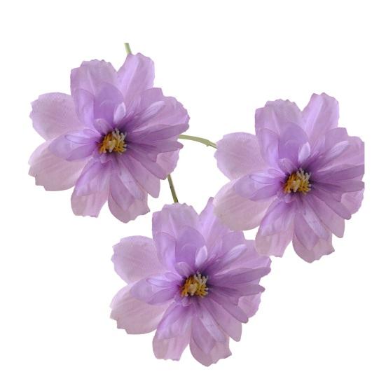 24 Inch Artificial Flower with 3 Heads Full Blooms Faux Silk Flower Branches for Vase Wedding Bouquet Home Party Decor