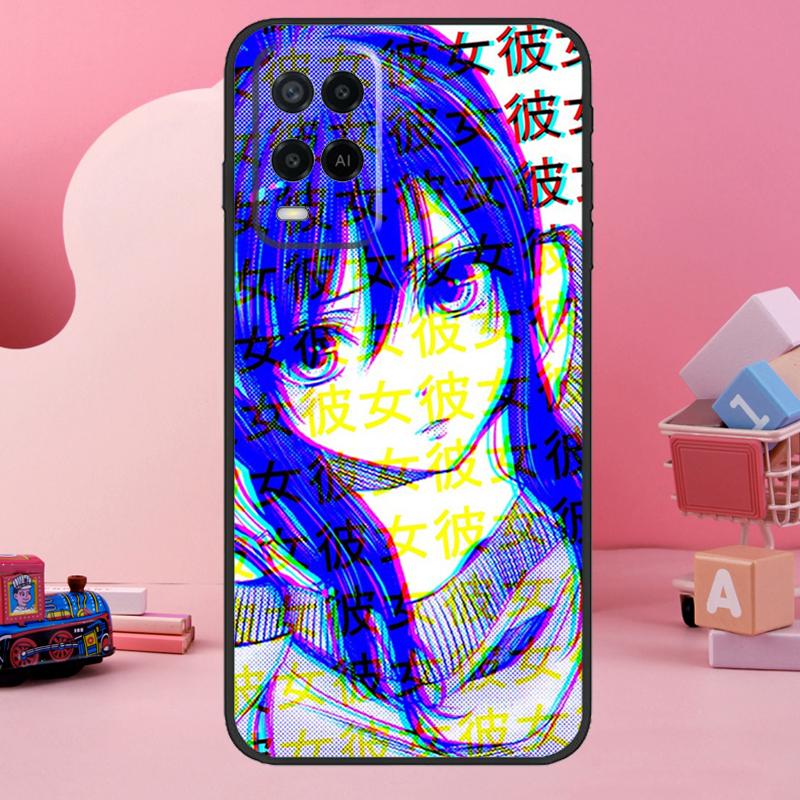 Sad Anime Aesthetic Senpai Case For Oppo A74 A94 A54 A17 A57 A77 A76 A16 A96 A18 A60 A80 A40 A38 A58 A78 A98 A15 A5 Pro