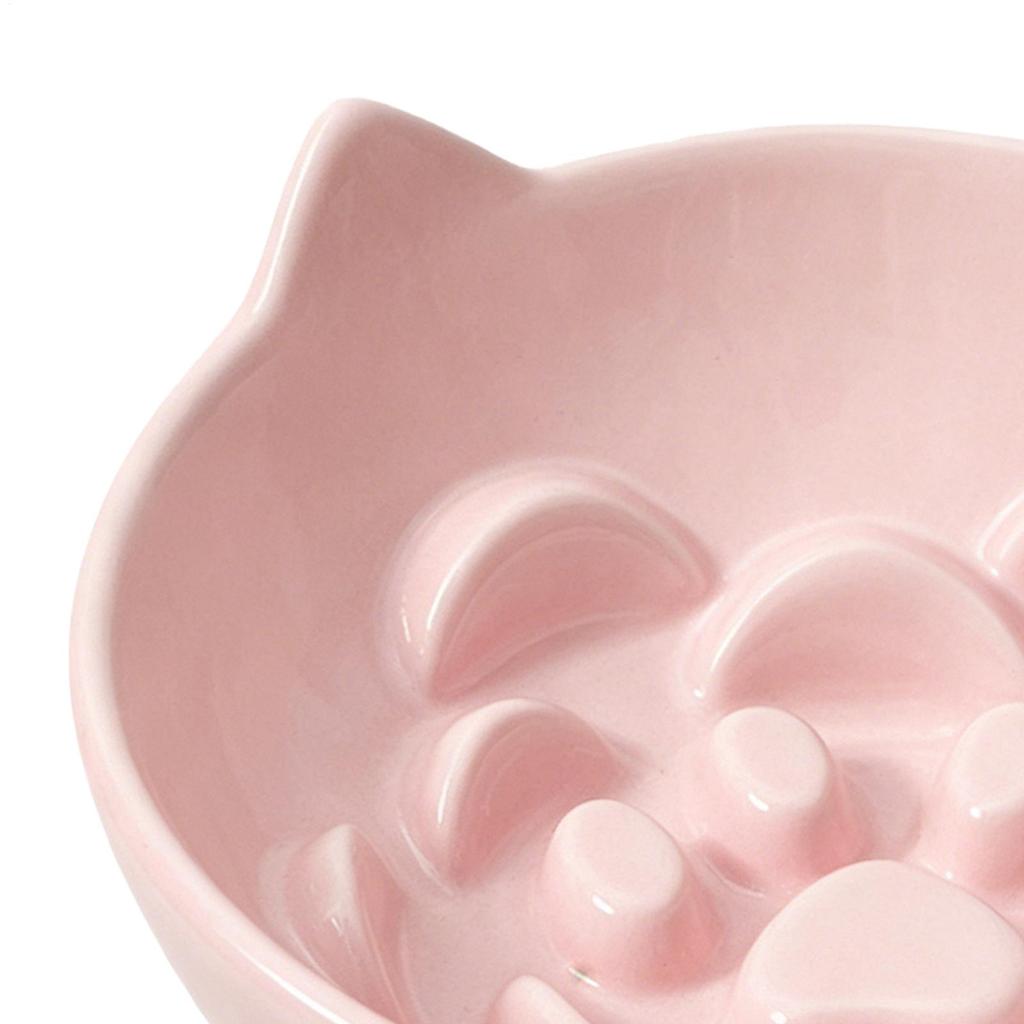 Raised Cat Food Bowls Ceramic Slow Feeder Water Dish Lifted Cat Food Bowl For Home Kitchen Dining Area Living Room Apartment