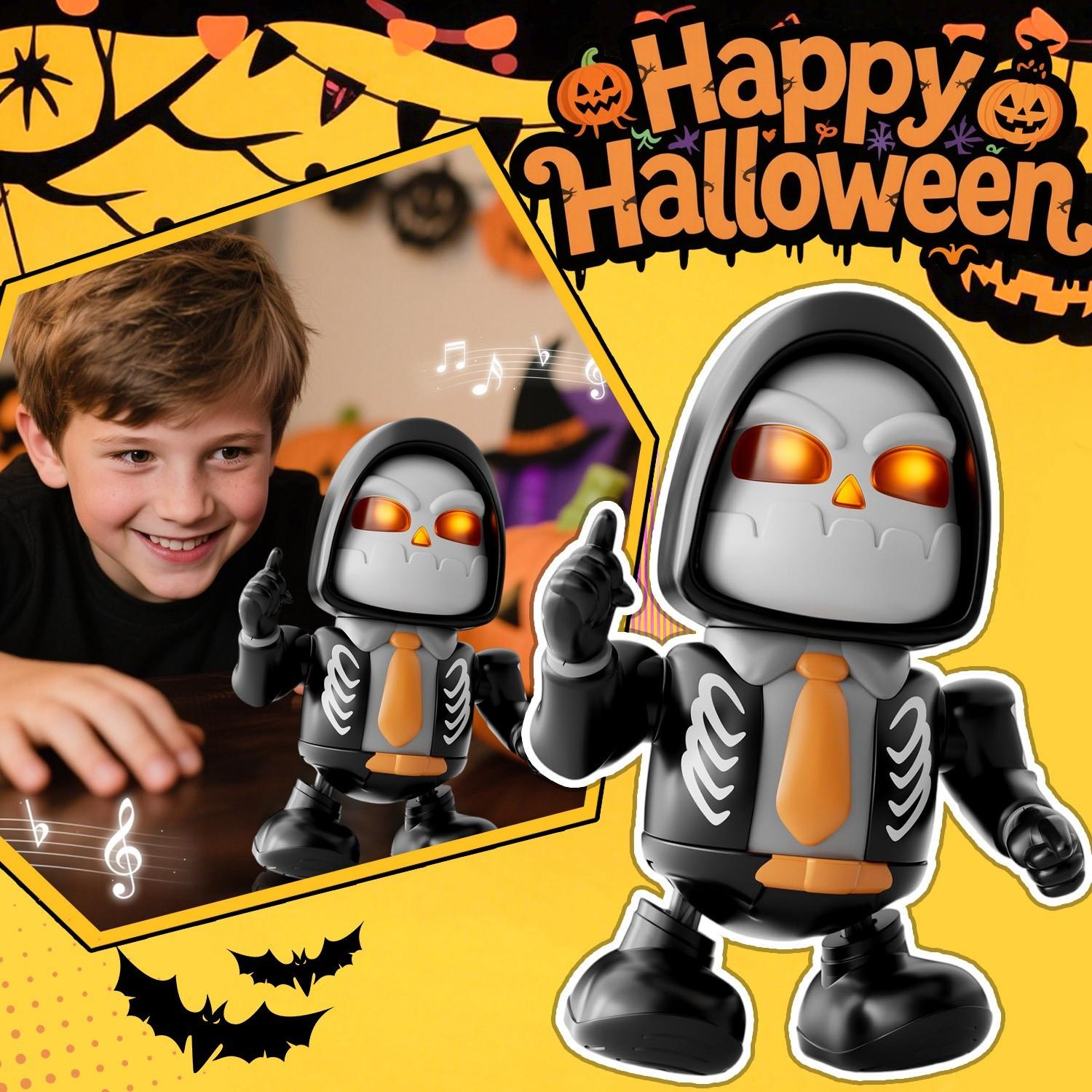 

Детские игрушки Хэллоуин Робот Скелет Игрушка, Игрушки-розыгрыши С Музыкой И Танцами Игрушка Для Мальчиков И Девочек Возрастом От 3 Лет И Старше (Робот-скелет) One Size