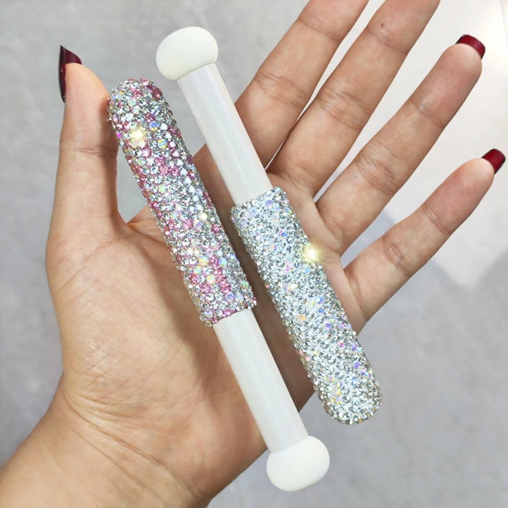 High Appearance Level Mushroom Round Head Concealer Brush Artificial Diamond-Set Sponge Small Head Eye Painless Brush Set