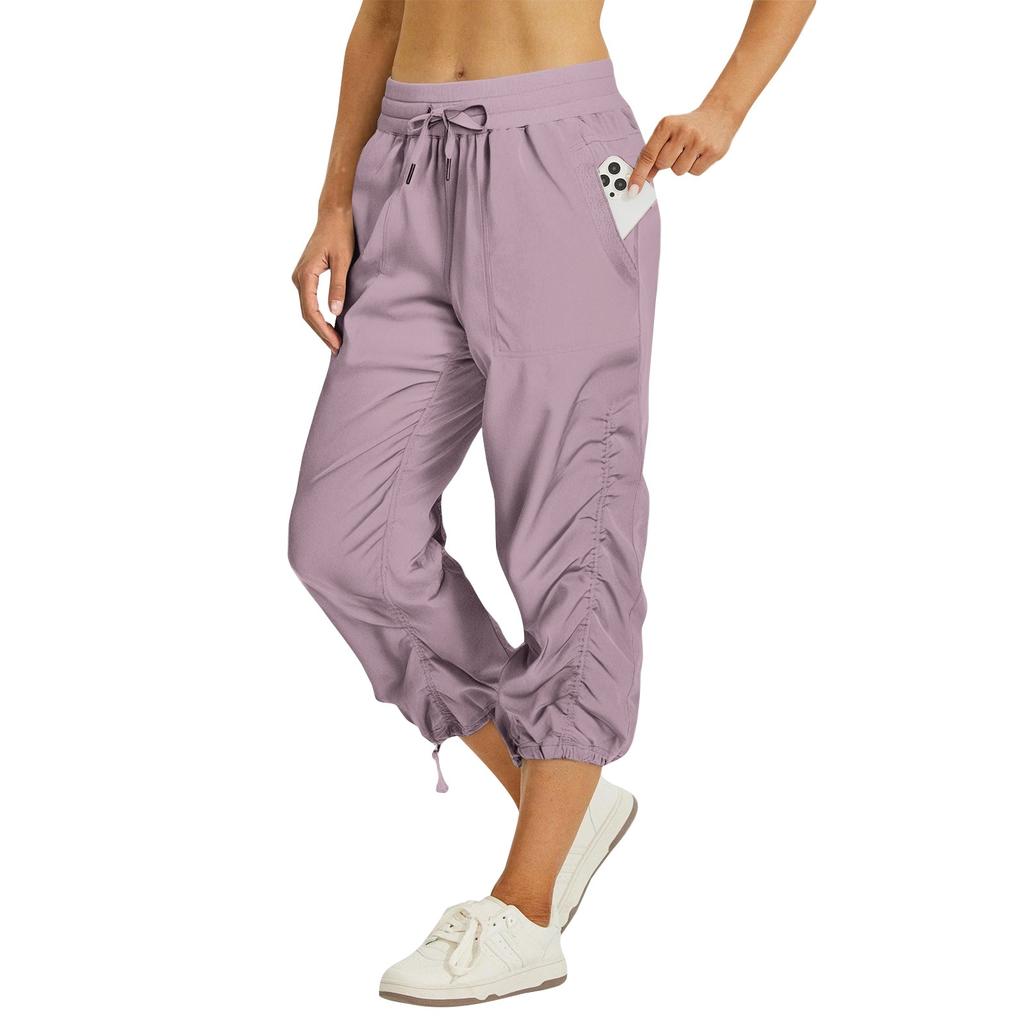 Women's Pleated Cargo Hiking Pants With Pockets